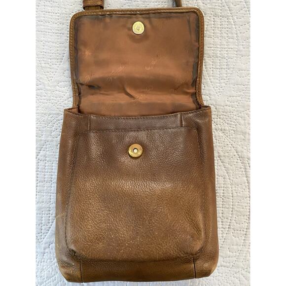 Vintage Fossil Small Brown Pebbled Leather Crossbody Handbag - Picture 9 of 16